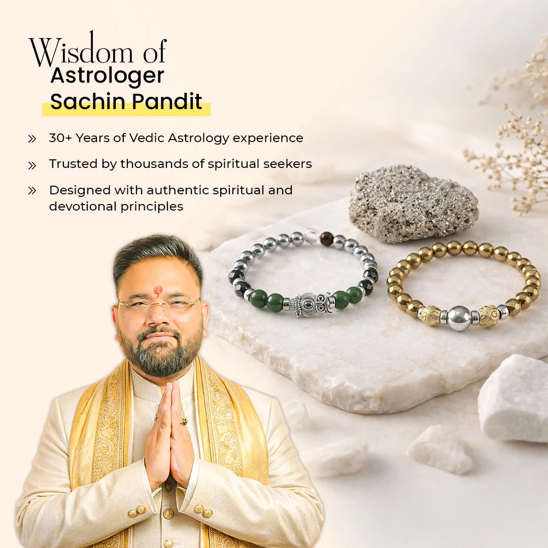 Akshaya Shubh Gold & Silver Bracelet Combo