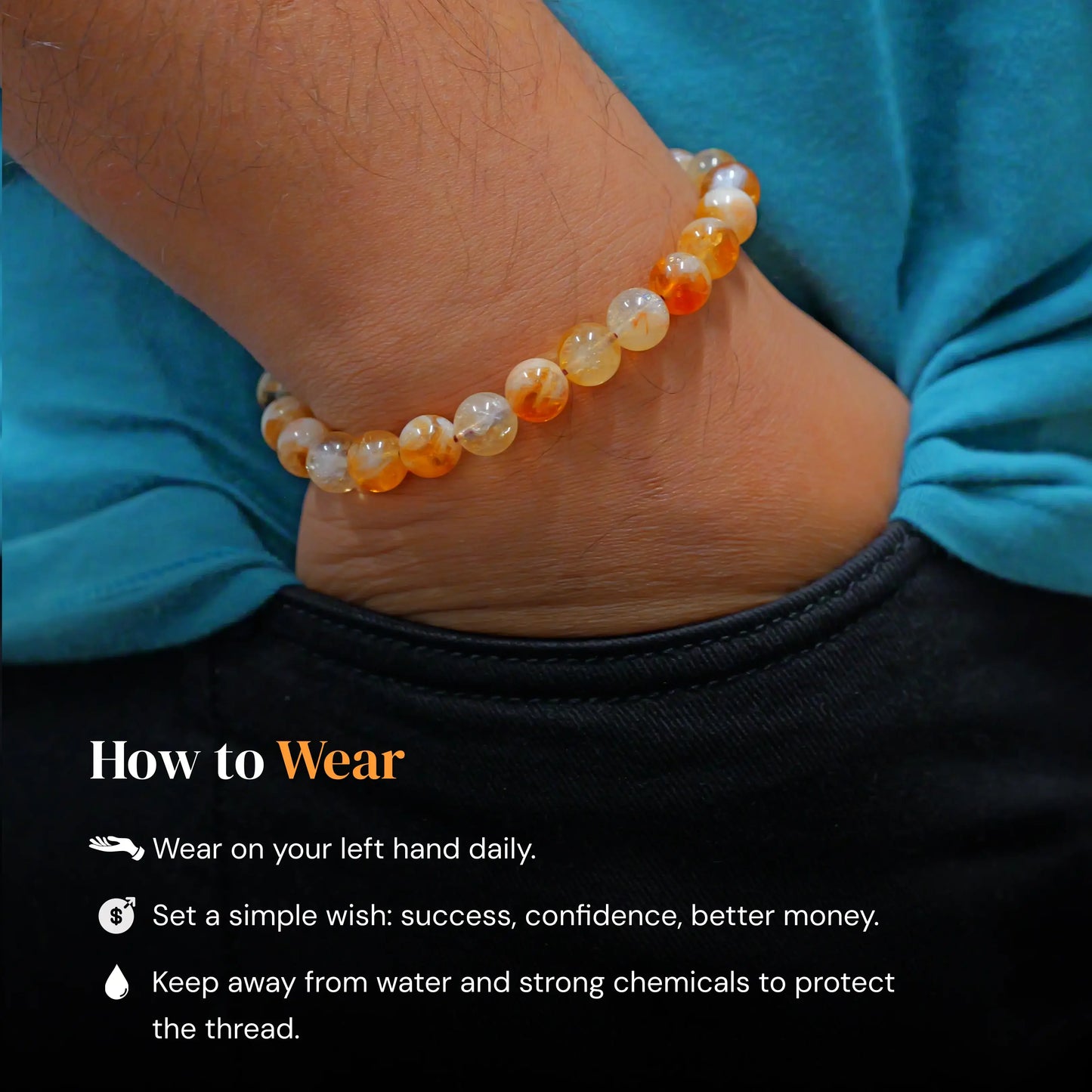 Citrine Bracelet – Natural Citrine Crystal Bracelet