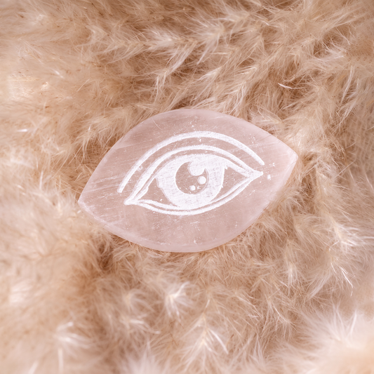 Selenite Eye Shape Plate For Cleansing and Charging