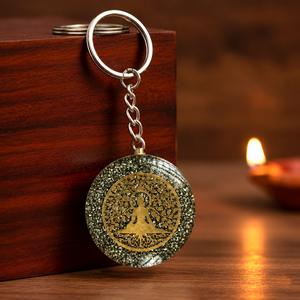 Round Buddha Keychain