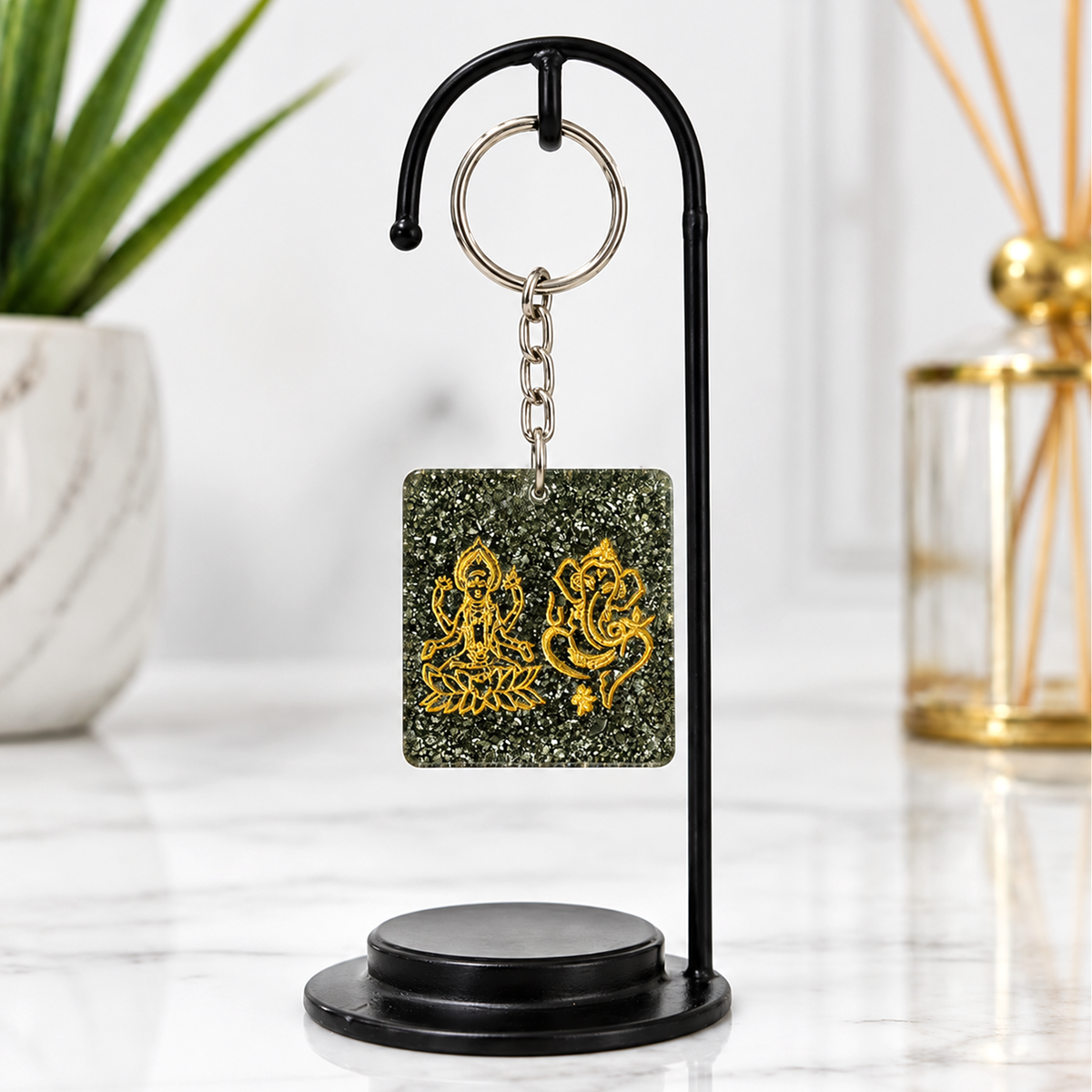 Lakshmi Ganesh Lucky Keychain