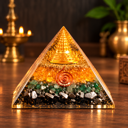 Vastu Pyramid with Crystals for Wealth & Prosperity