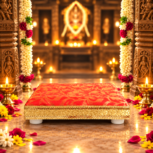 Red Pooja Cloth Aasan