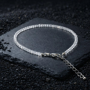
                    
                      Clear Quartz Anklet - Gemsinvite  
                    
                  