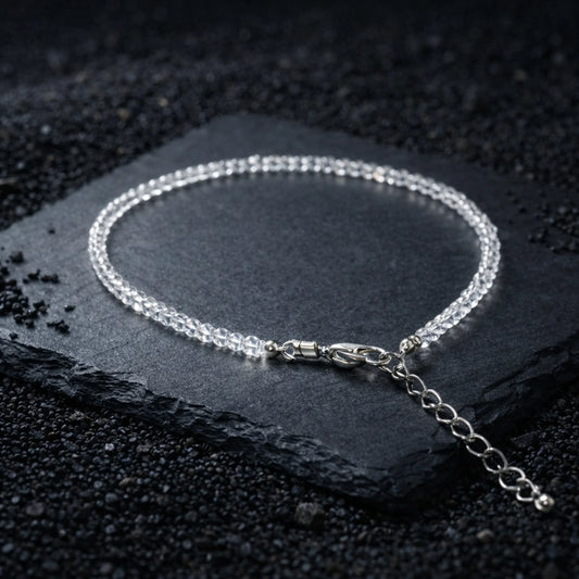 Clear Quartz Anklet - Gemsinvite  