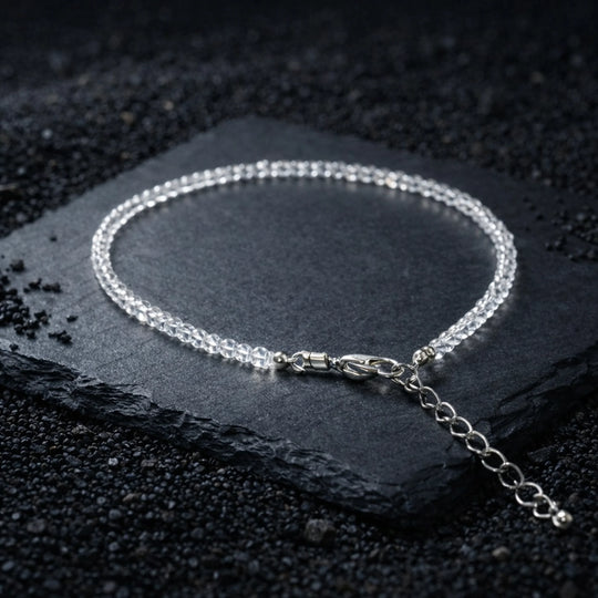 Clear Quartz Anklet - Gemsinvite  