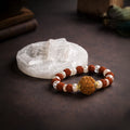 5 Mukhi Rudraksha Gaj Kesari Bracelet with Pearl and Sphatik