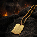 Hanuman Chalisa Engraved Gold Plated Pendant