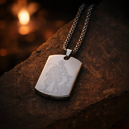 Hanuman Chalisa Engraved Silver Plated Pendant - Gemsinvite  