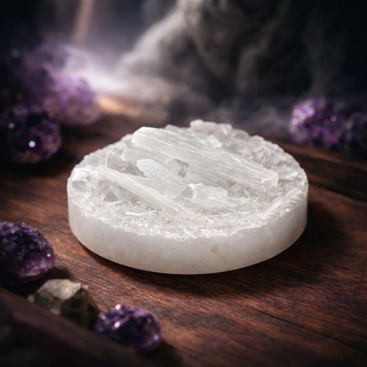 Raw Selenite Plate - Gemsinvite  