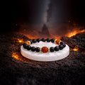 Shiv Shakti Kavach Bracelet Authentic 5 Mukhi Rudraksha & Lava beads