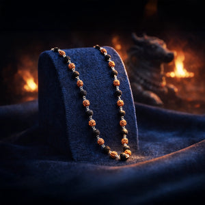 
                    
                      Authentic Karungali Beads Rudraksh Mala with Silver Coating - Gemsinvite  
                    
                  