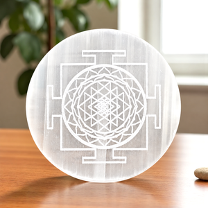 Shree Yantra Selenite Charging Plate