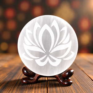 Lotus Selenite Meditation Plate