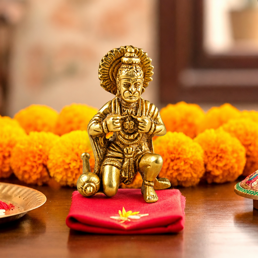 Brass Hanuman Idol with Gada