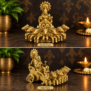Brass Surya Rath with Seven Horses
