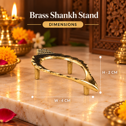 Brass Shankh Stand