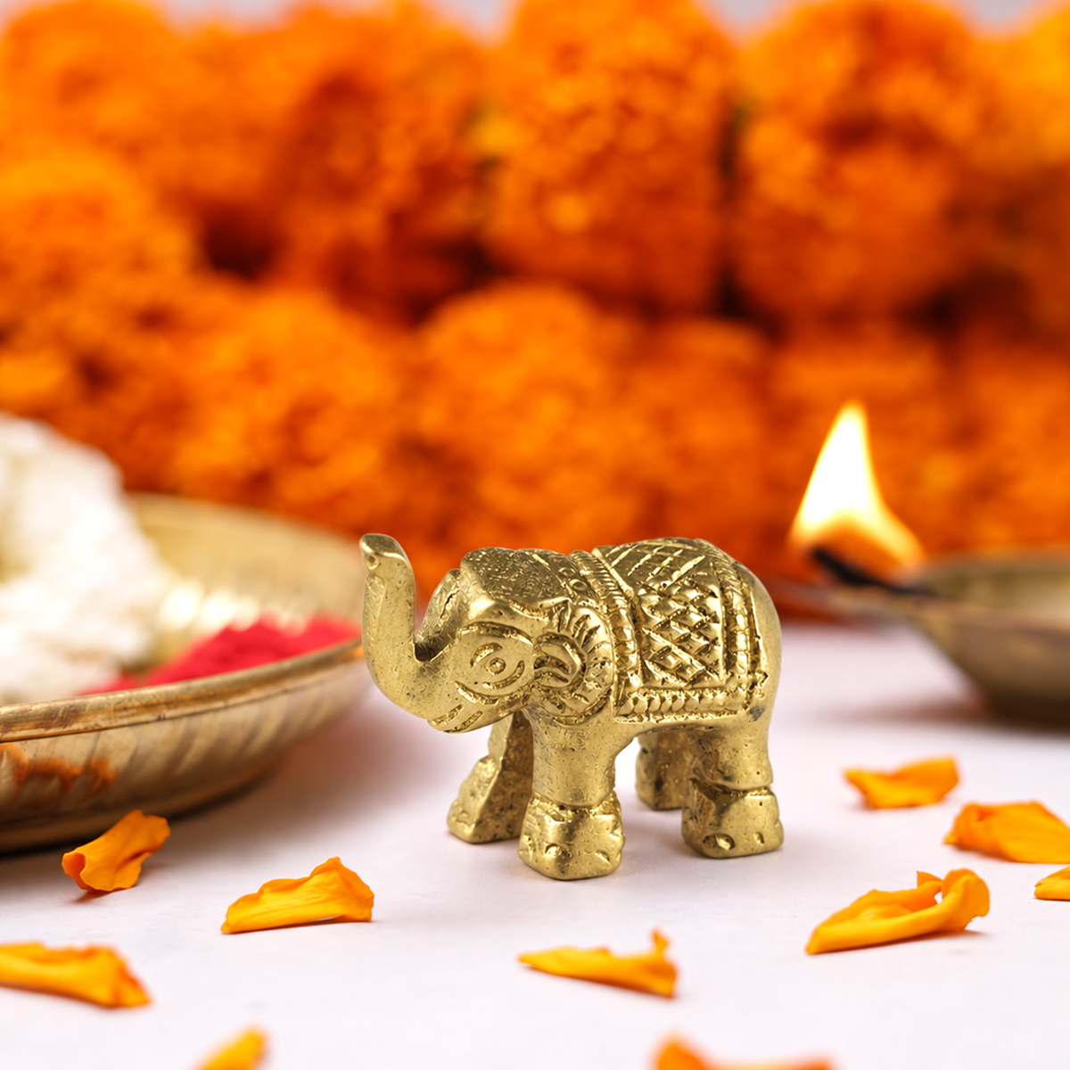 Brass Elephant Statue