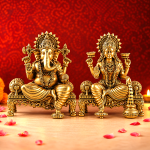 Brass Laxmi Ganesh Murti