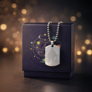 
                    
                      Hanuman Chalisa Engraved Silver Plated Pendant - Gemsinvite  
                    
                  