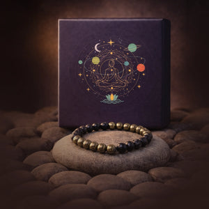 
                    
                      Vijay Lakshmi Pyrite Lava Money Magnet Bracelet - Gemsinvite  
                    
                  