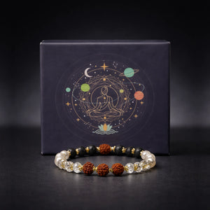 
                    
                      Victory Bracelet with 5 Mukhi Rudraksha Pearl Lava Sphatik - Gemsinvite  
                    
                  