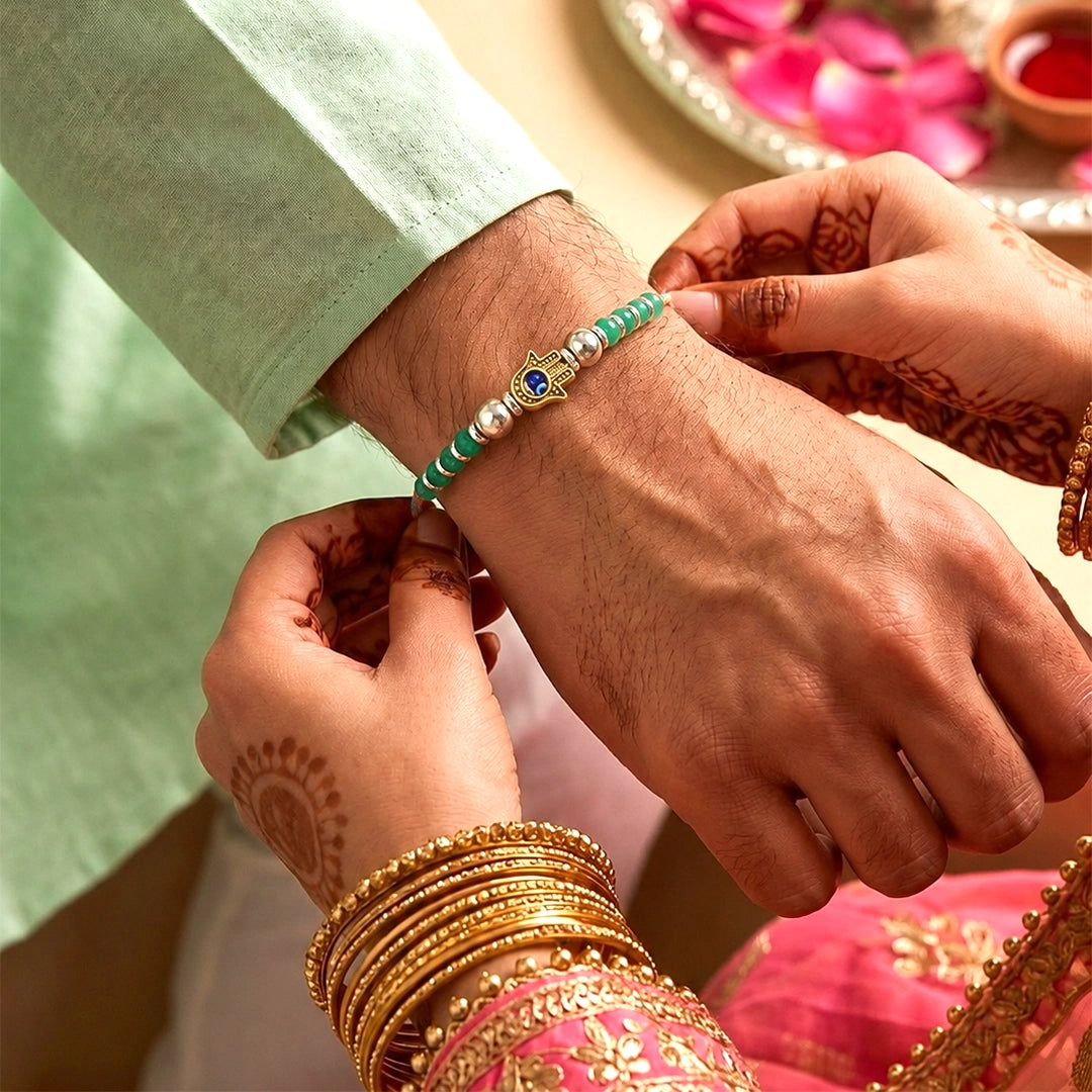 Green Glow Raksha Rakhi