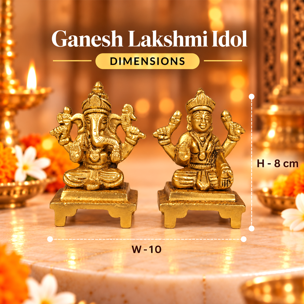 Brass Laxmi Ganesh Murti