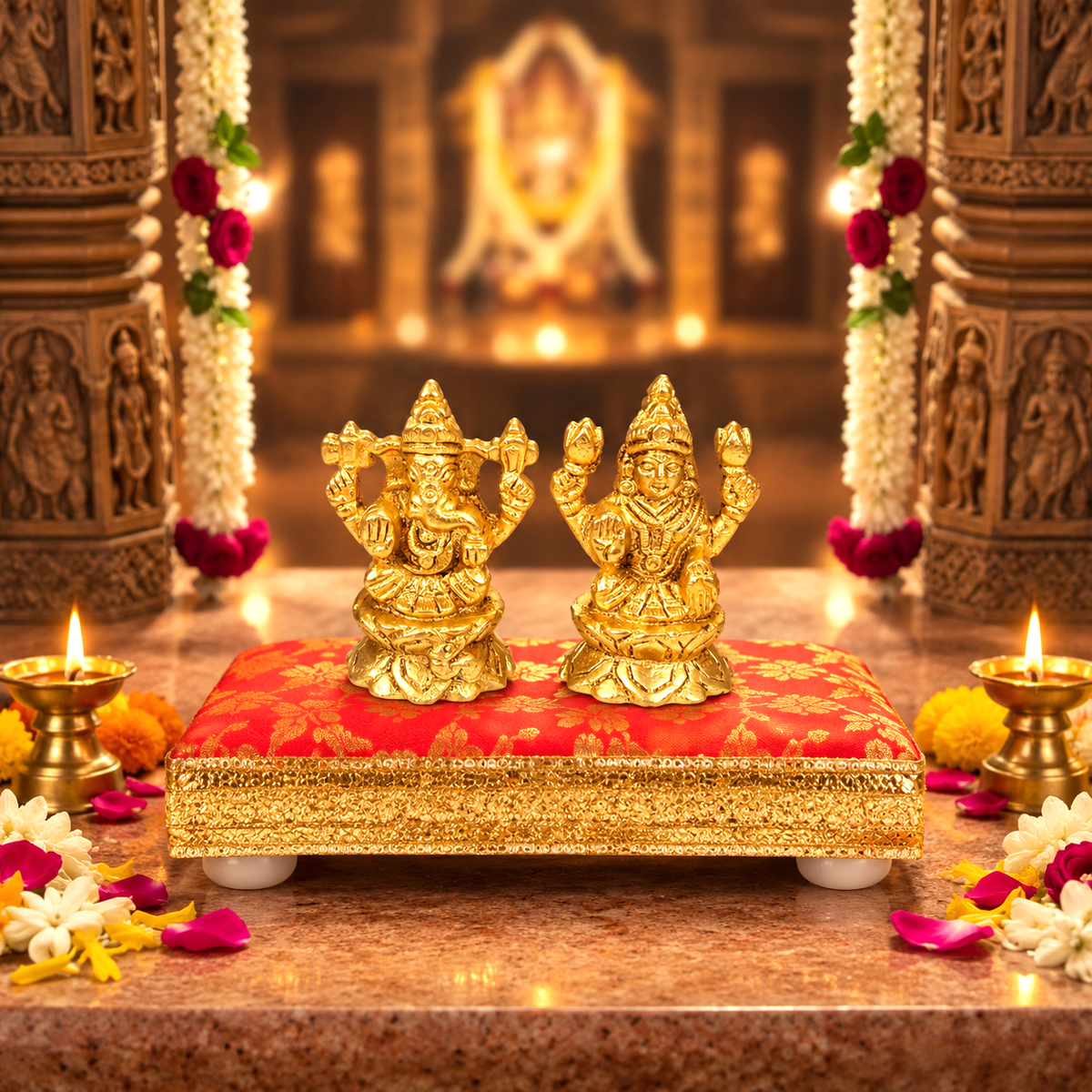 Red Pooja Cloth Aasan