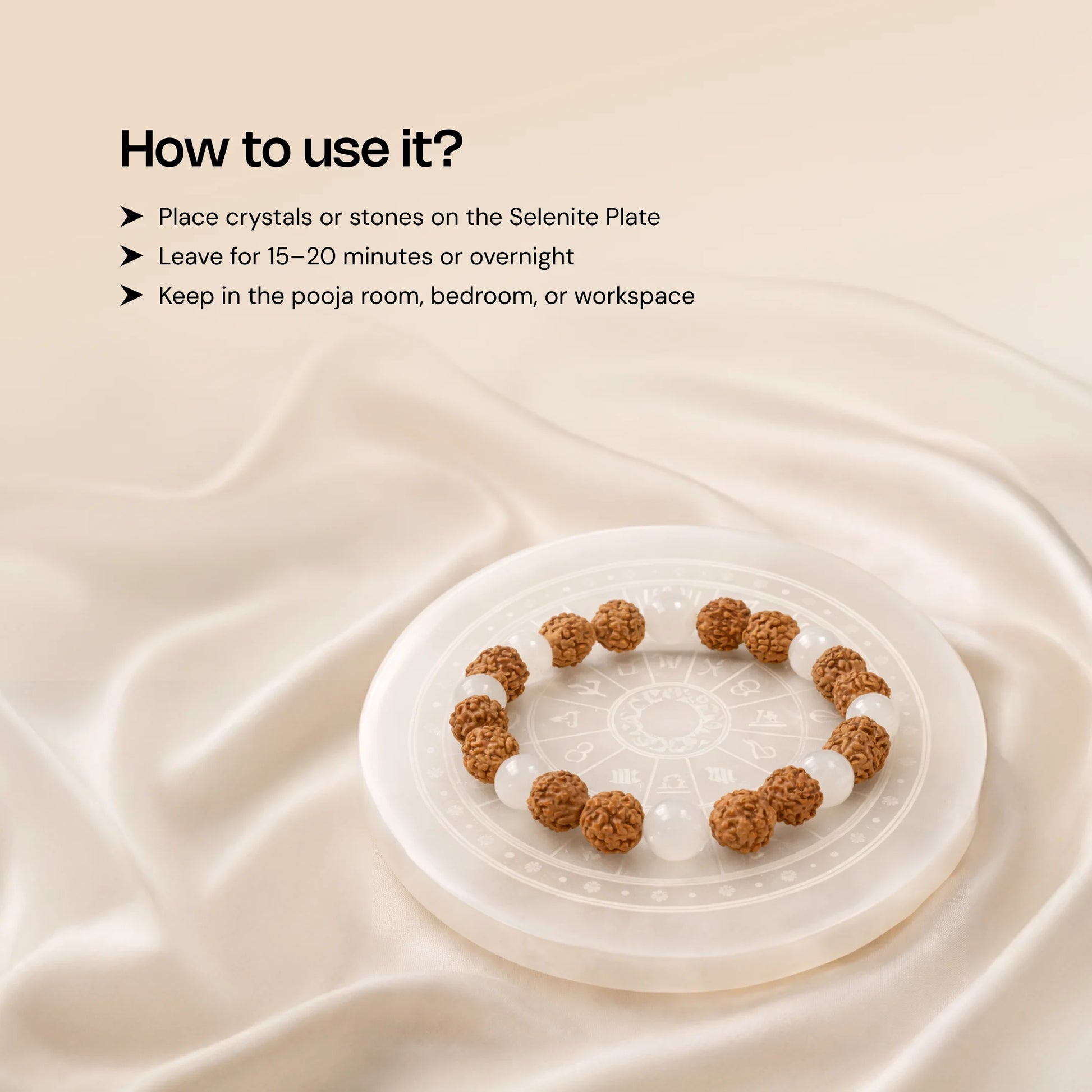 Selenite Plate - Gemsinvite  