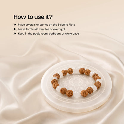 Selenite Plate - Gemsinvite  