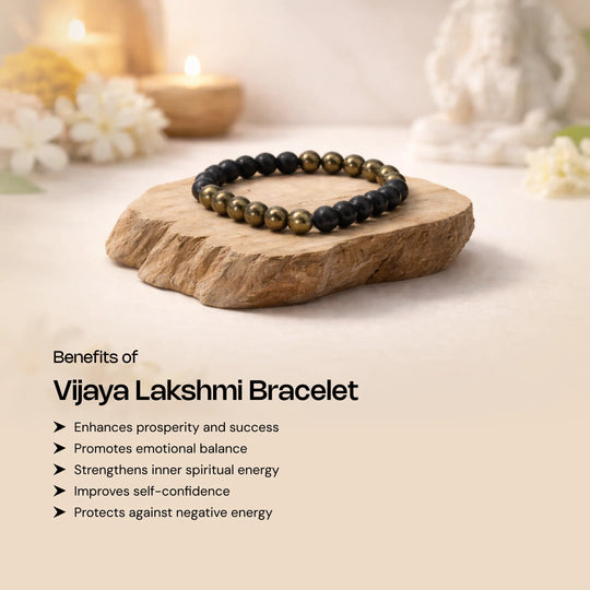 Vijay Lakshmi Pyrite Lava Money Magnet Bracelet - Gemsinvite  