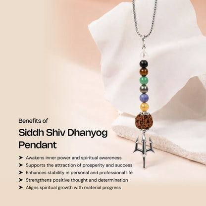 Siddh Shiv Dhanyog Pendant - Gemsinvite  