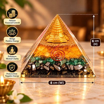 Vastu Pyramid with Crystals for Wealth & Prosperity