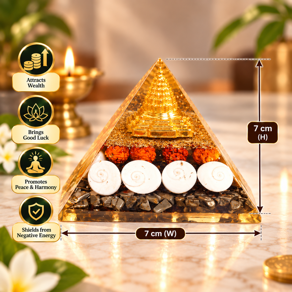 Meru Shree Yantra Pyramid for Wealth & Prosperity
