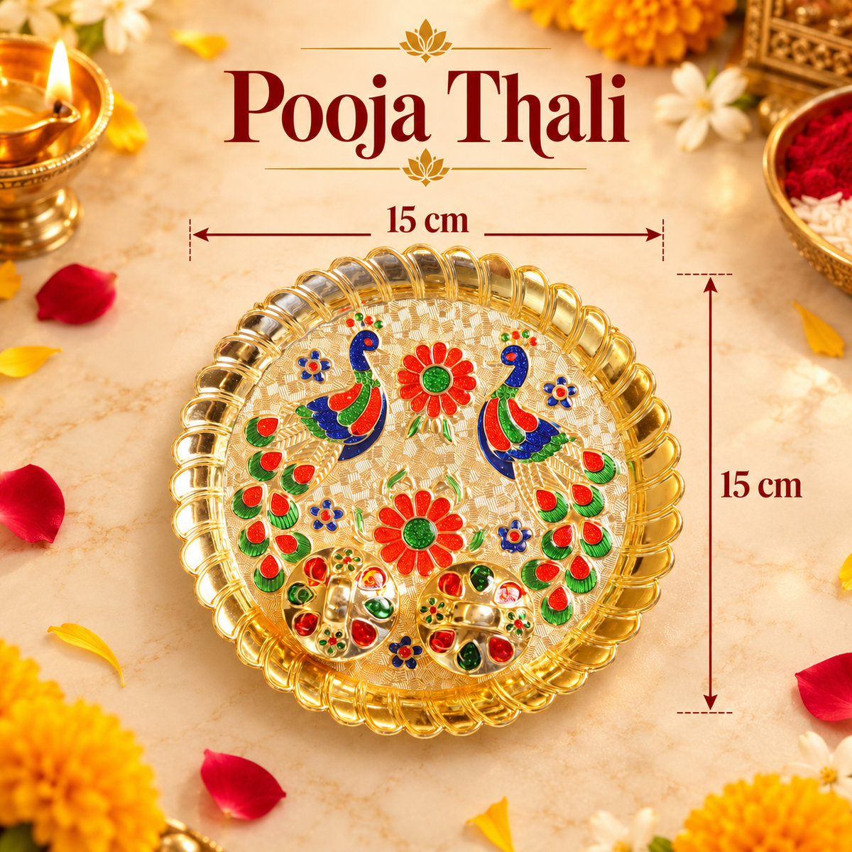 Peacock Pooja Thali