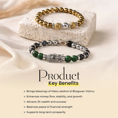 Akshaya Shubh Gold & Silver Bracelet Combo