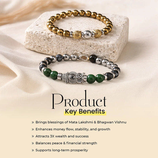 Akshaya Shubh Gold & Silver Bracelet Combo