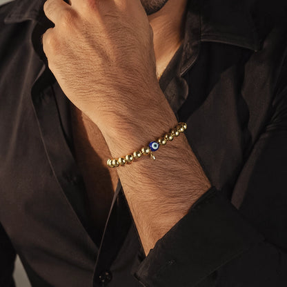 Golden Pyrite Evil Eye Bracelet