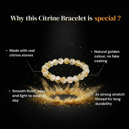 Citrine Bracelet – Natural Citrine Crystal Bracelet