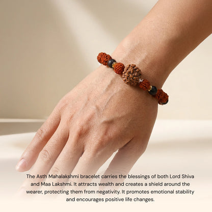Asth Lakshmi Maha Dhanyog Bracelet with 7 Mukhi Rudraksha - Gemsinvite  