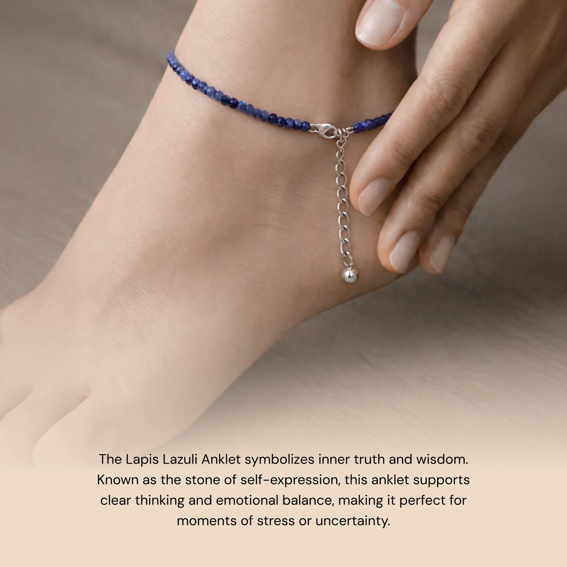 Lapis Lazuli Anklet - Gemsinvite  