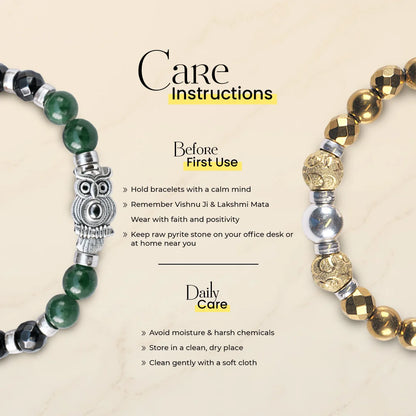Akshaya Shubh Gold & Silver Bracelet Combo