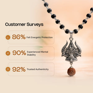 
                    
                      Authentic Silver Karungali Mala with Trishul and Rudraksha - Gemsinvite  
                    
                  