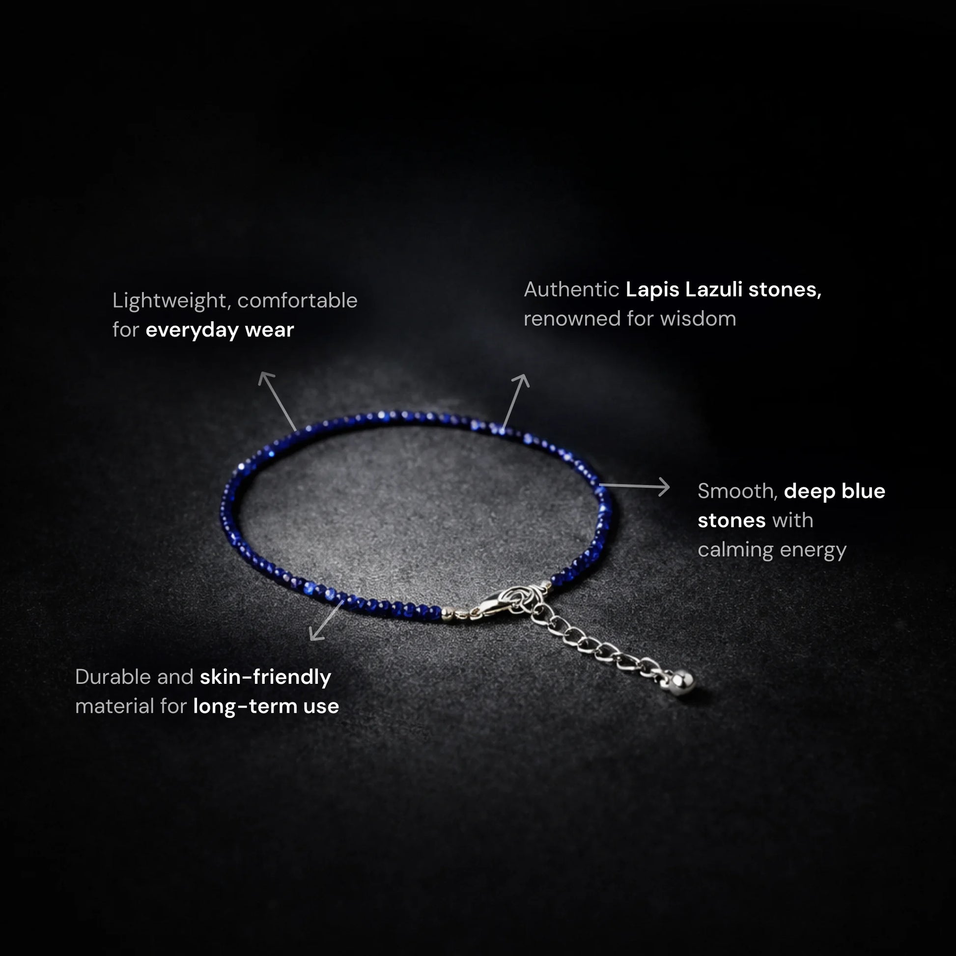 Lapis Lazuli Anklet - Gemsinvite  