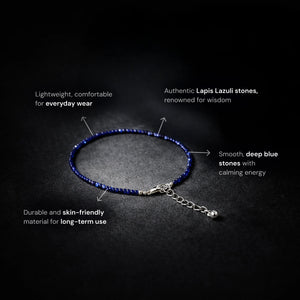
                    
                      Lapis Lazuli Anklet - Gemsinvite  
                    
                  