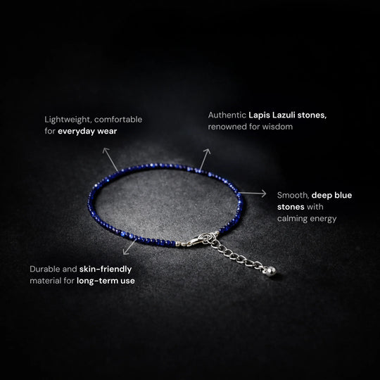 Lapis Lazuli Anklet - Gemsinvite  