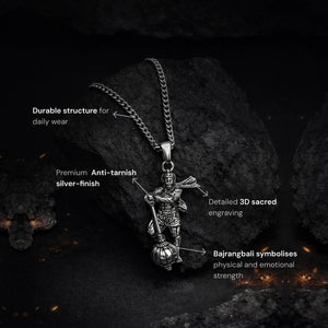 
                    
                      3D Bajrangbali Hanuman Ji Silver Plated Pendant - Gemsinvite  
                    
                  