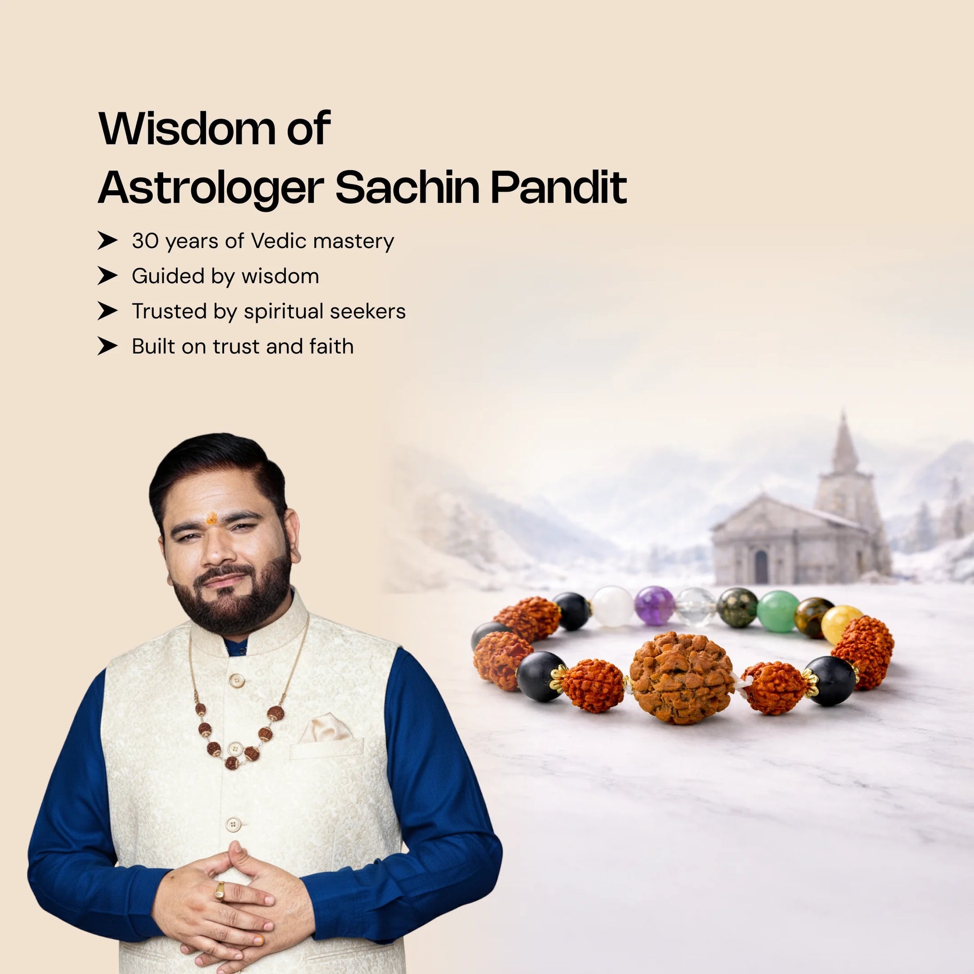 Asth Lakshmi Maha Dhanyog Bracelet with 7 Mukhi Rudraksha - Gemsinvite  
