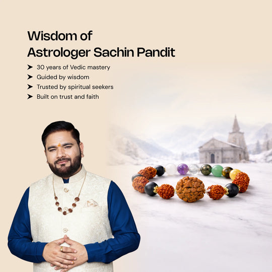 Asth Lakshmi Maha Dhanyog Bracelet with 7 Mukhi Rudraksha - Gemsinvite  